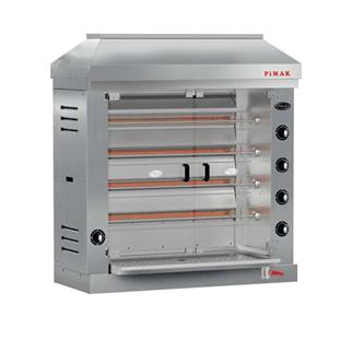 Pimak Radyanlı Piliç Çevirme Makinesi, 18 Piliç Kapasiteli, Gazlı, M003R