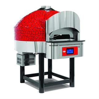 Empero EMP.SPO.04-D-RB Dijital Gazlı Döner Tabanlı Pizza Fırını, Ø 30 cm 6 Pizza, Kırmızı-Siyah