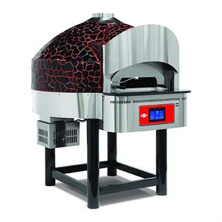 Empero EMP.SPO.03-D-BR Dijital Gazlı Sabit Tabanlı Pizza Fırını, Ø 30 cm 9 Pizza, Siyah-Kırmızı
