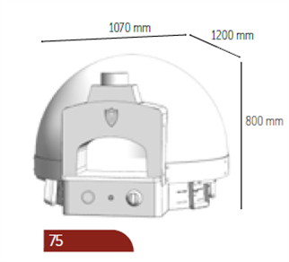 Venarro DYK-75-G Natello Taş Tabanlı Gazlı Pizza Fırını, 75x75 (Alt Stand Dahil)