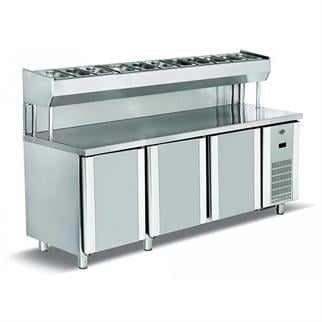 Empero EMP.200.80.01-PSY Pizza ve Salata Buzdolabı, 3 Kapılı, 200x80x85/135