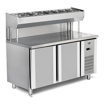 Empero Pizza ve Salata Hazırlık Buzdolabı 2 Kapılı 300 Litre EMP.150.80.01-PSY