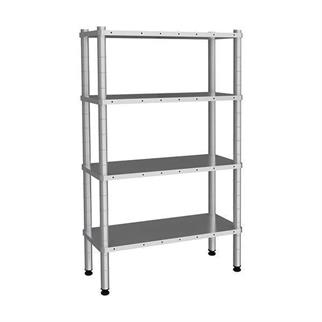 Empero EMP.D.3.3676-18-4 Düz Raf, 4 Katlı, Inox 304, 36x76x180 cm