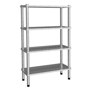 Empero EMP.D.3.3676-18-4-D Delikli Raf, 4 Katlı, Inox 304, 36x76x180 cm