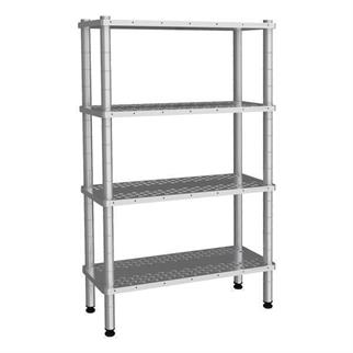 Empero EMP.D.3.3676-18-4-D Delikli Raf, 4 Katlı, Inox 304, 36x76x180 cm