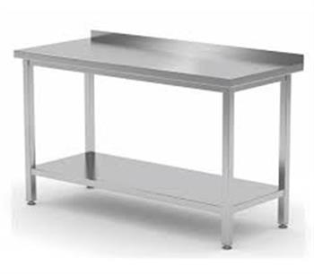Taban Raflı Paslanmaz Çelik Çalışma Tezgahı 140x60x85
