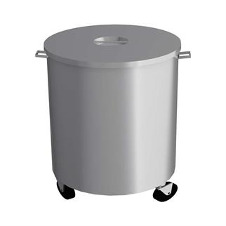 Empero EMP.CY.01 Yuvarlak Çöp Arabası, Pres Baskı, Inox 304