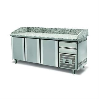 Empero EMP.210.80.01 Granit Tablalı Pizza Hazırlık Buzdolabı, 3 Kapılı, 210x80x102 cm