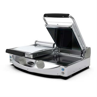 Spidocook SP-020PR SpidoGlass Hızlı Tost Makinesi ve Izgara, Seramik Cam Oluklu Üst Yüzey, Elektrikli
