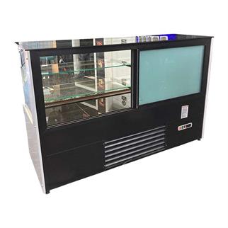 Ydg PETRA Vitrin Tipi Pasta ve İçecek Teşhir Dolabı, Çift Motorlu, Düz Cam, 200x80x135