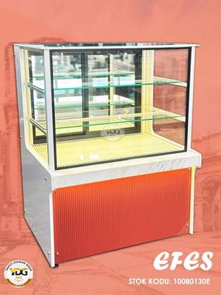 Ydg Efes Model Vitrin Tipi Pasta Teşhir Dolabı, Soğutmalı, 100x80x130