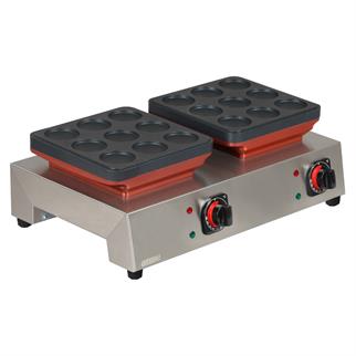 Omake PFR.01.E21 Manuel Zamanlayıcılı Poffertjes Çiftli Makinesi, Elektrikli