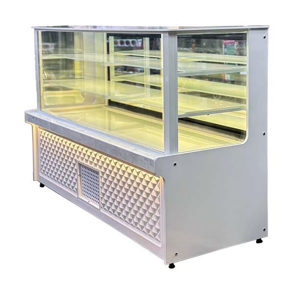 Ydg KAR TANESİ Model Vitrin tipi Soğutuculu Pasta Teşhir Dolabı, 200x80x130 cm