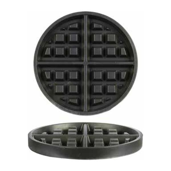 Omake Yuvarlak Amerikan Waffle Makinesi Kalıbı, 190x190x40 mm