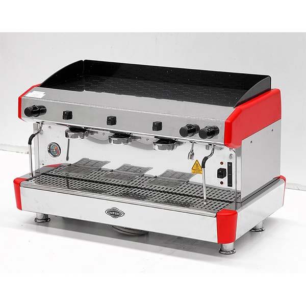 Empero EMP.CPC.3GR Capuccino ve Espresso Makinesi, 3 Gruplu, Kırmızı