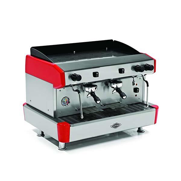 Empero EMP.CPC.2GR Capuccino ve Espresso Makinesi, 2 Gruplu, Kırmızı