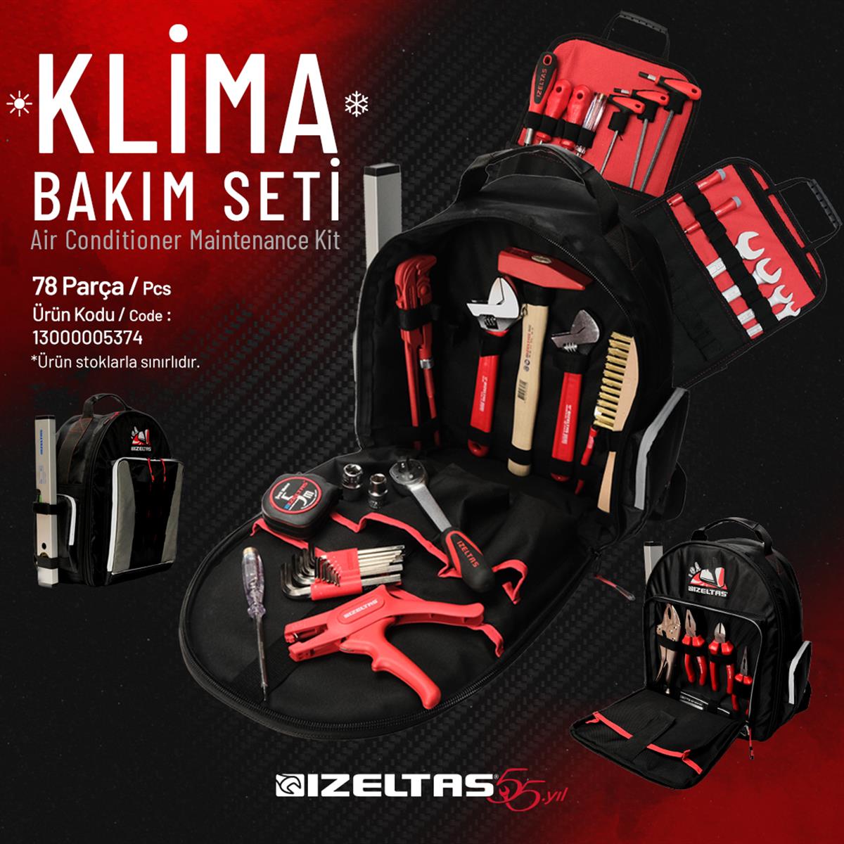İZELTAŞ KLİMA BAKIM SET 78 PARÇA