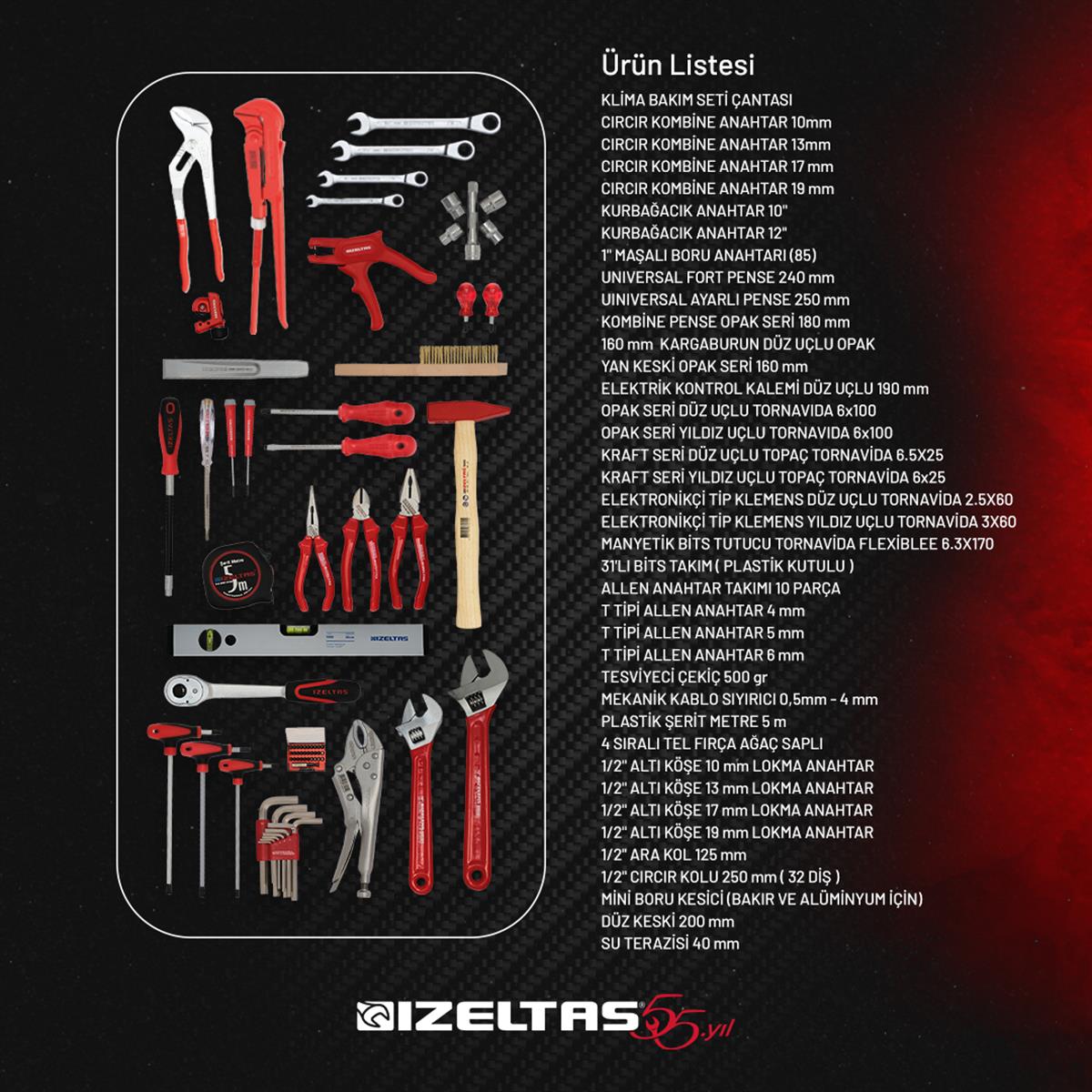 İZELTAŞ KLİMA BAKIM SET 78 PARÇA