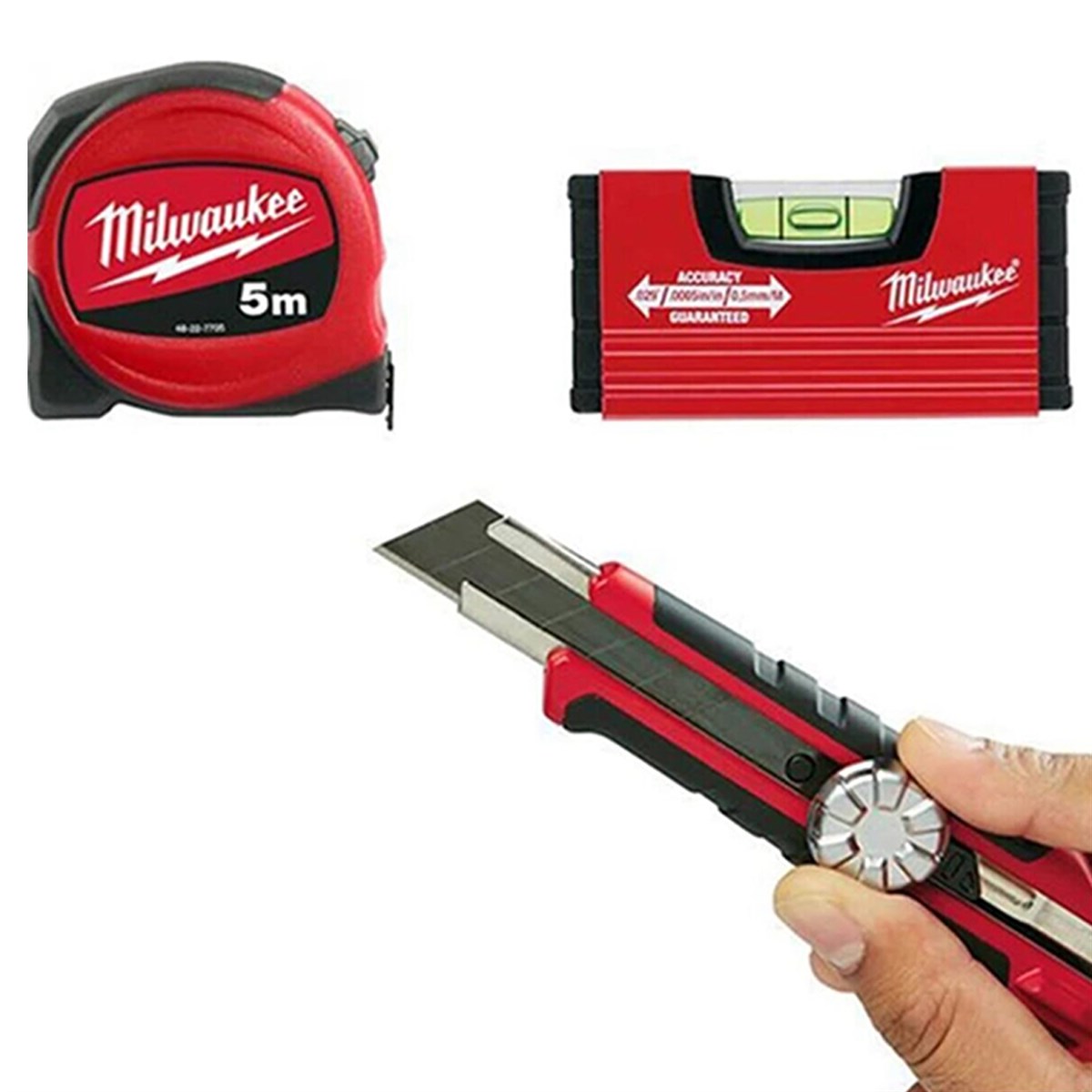 MİLWAUKEE 3 LÜ MAKET BIÇAĞI+METRE+ MİNİBOX TERAZİ SETİ