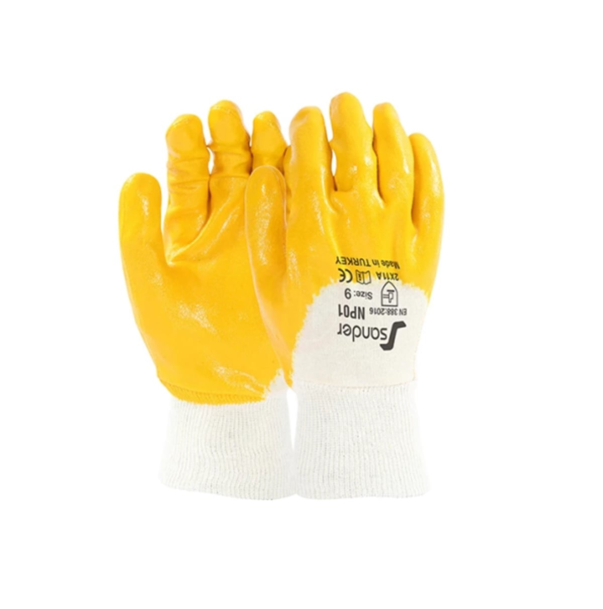 ISGUVENLIGI ELDIVEN NITRIL SANDER NP01 SARI NO:10