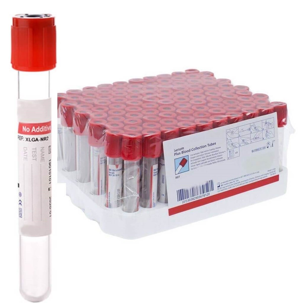 Kırmızı Kapak boş 10 ml Kan Alma Tüpü