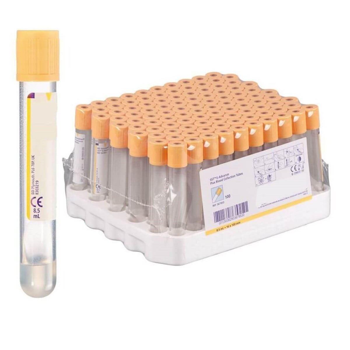 Sarı Kapak Jelli 9 ml Kan Alma Tüpü