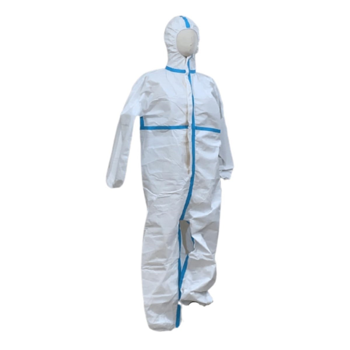 Tek Kullanımlık Mavi Şeritli Lamineli Tulum 55-60 Gr Tip 3/4