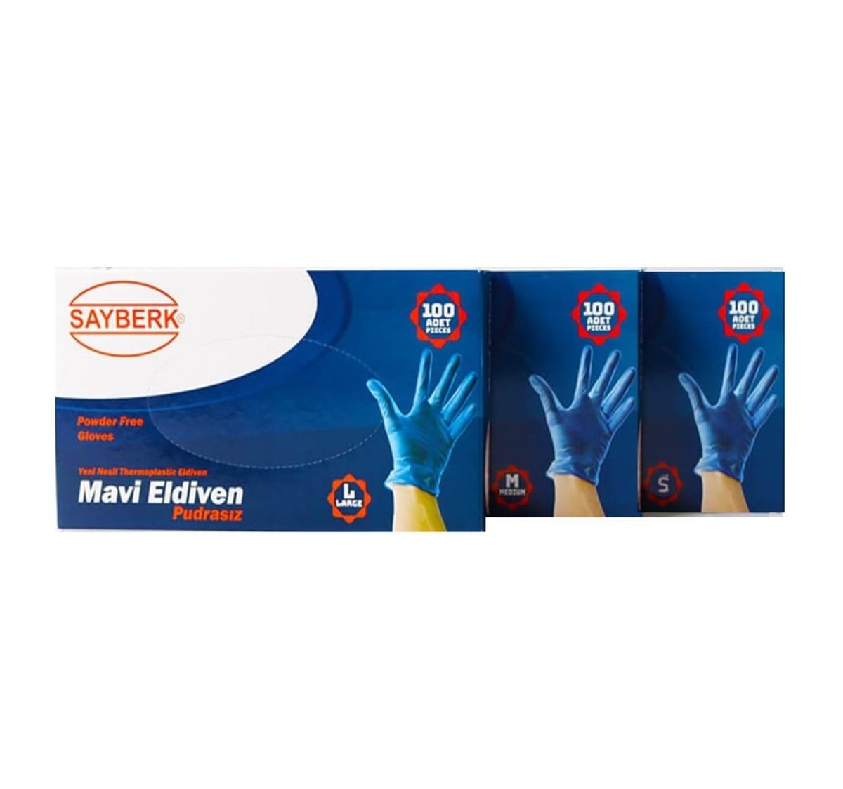 Termoplastik Eldiven Mavi 100 lü