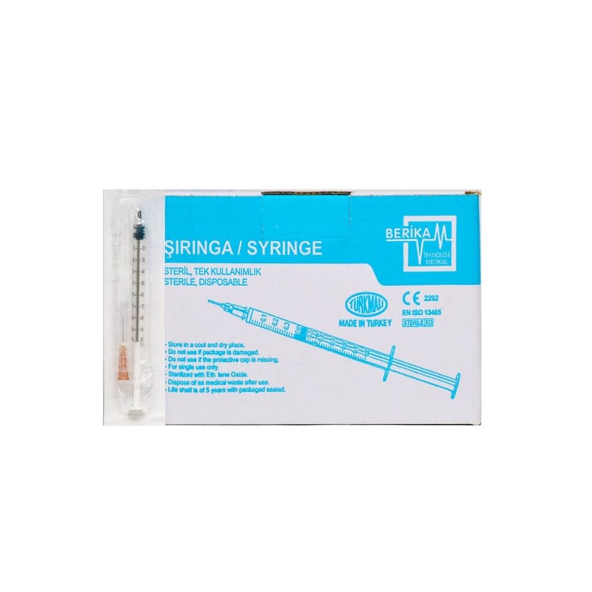 1 cc Steril Enjektör - 100 Adet