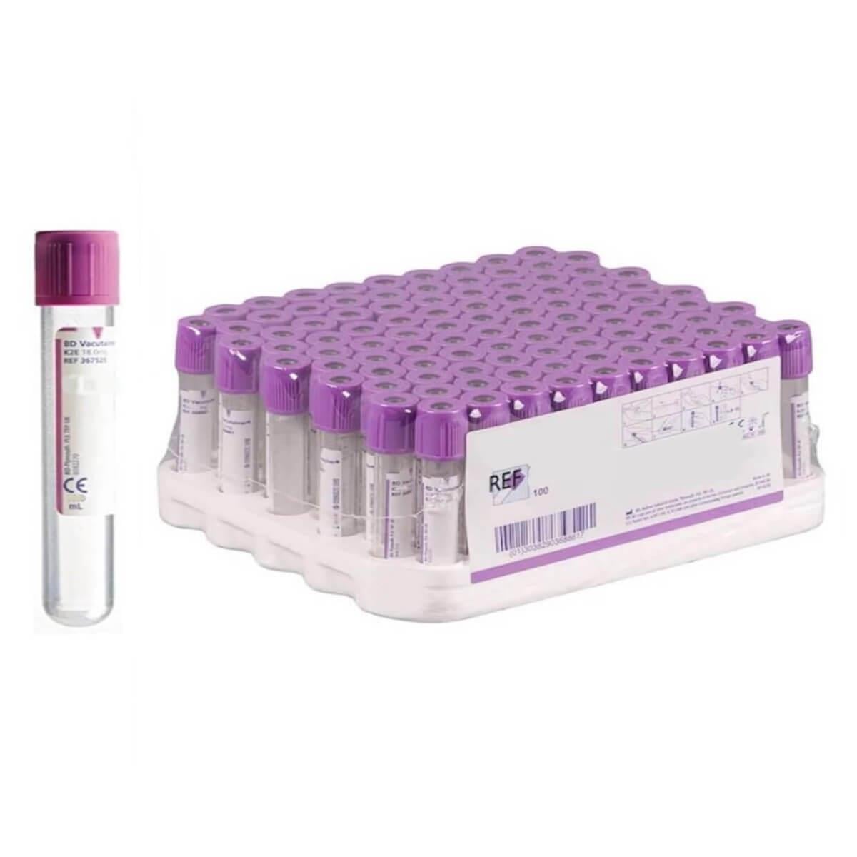 K3 Edtalı Kan Alma Tüpü 0,5 ML Pediatrik Mor Kapak 50'li Paket