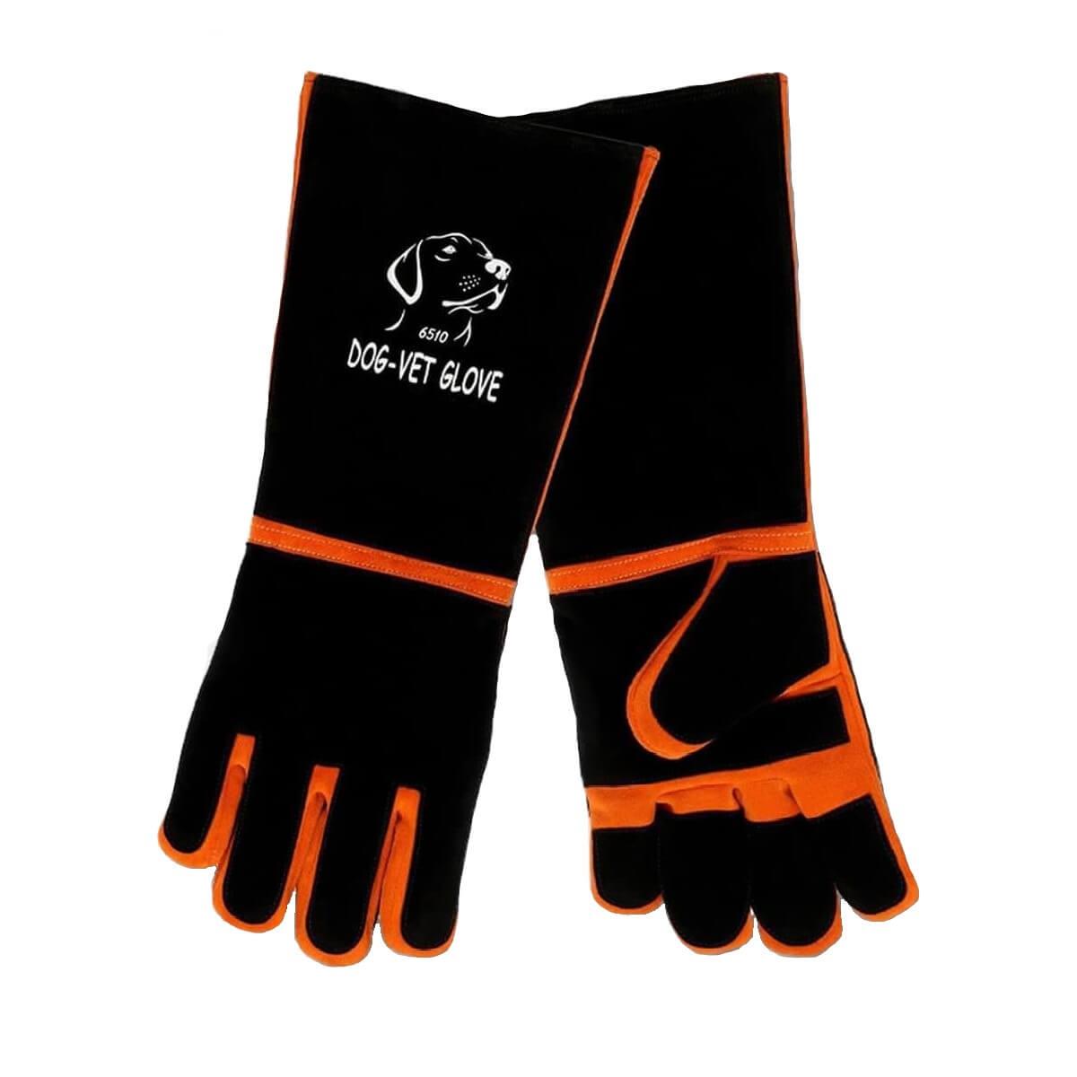 Köpek Tutma Yakalama Eldiveni Deri