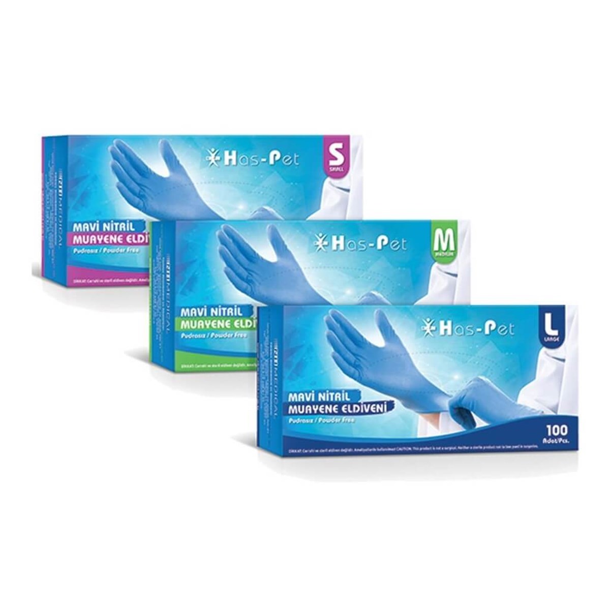 Non Steril Nitril Eldiven Mavi 100 lü