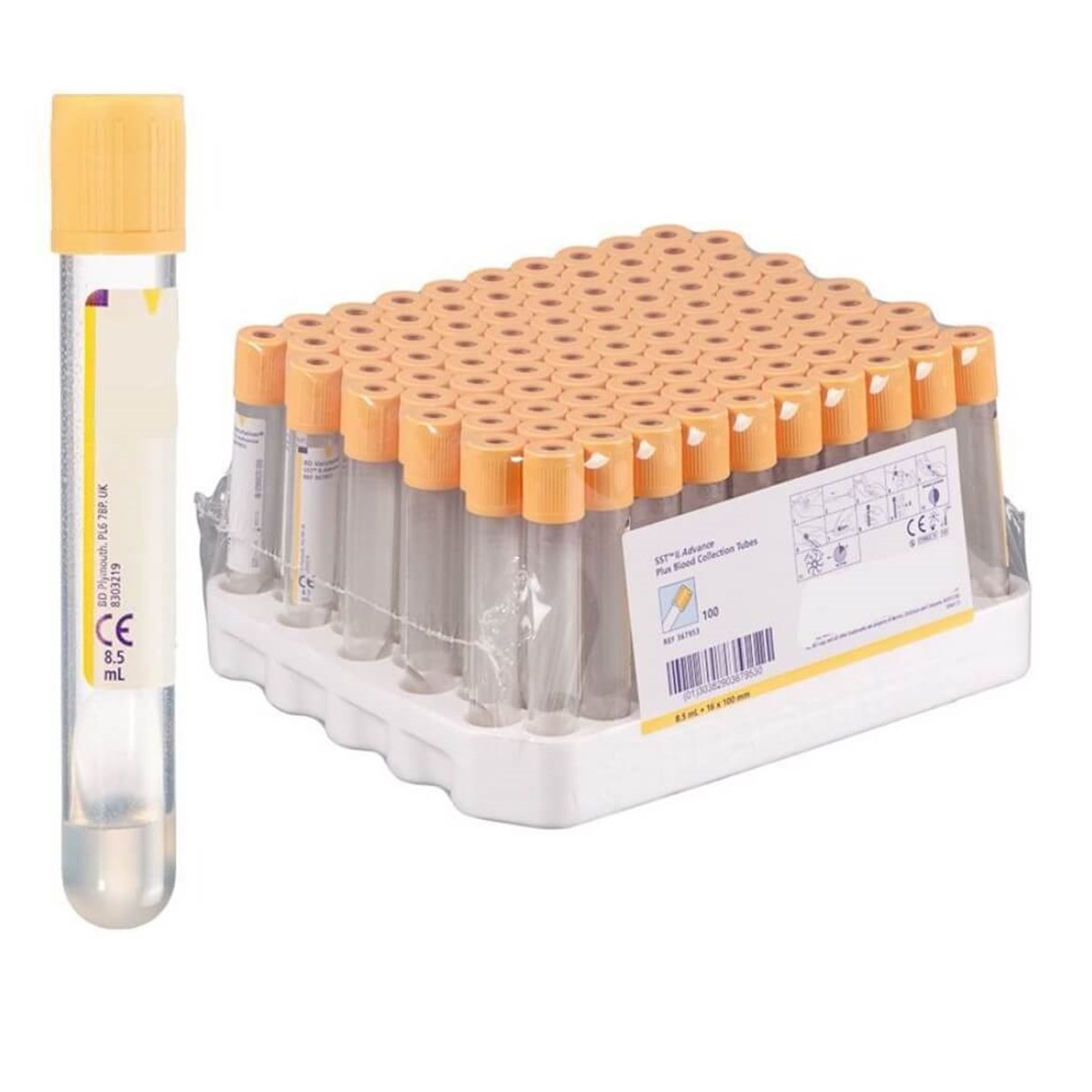 Sarı Kapak Jelli 9 ml Kan Alma Tüpü