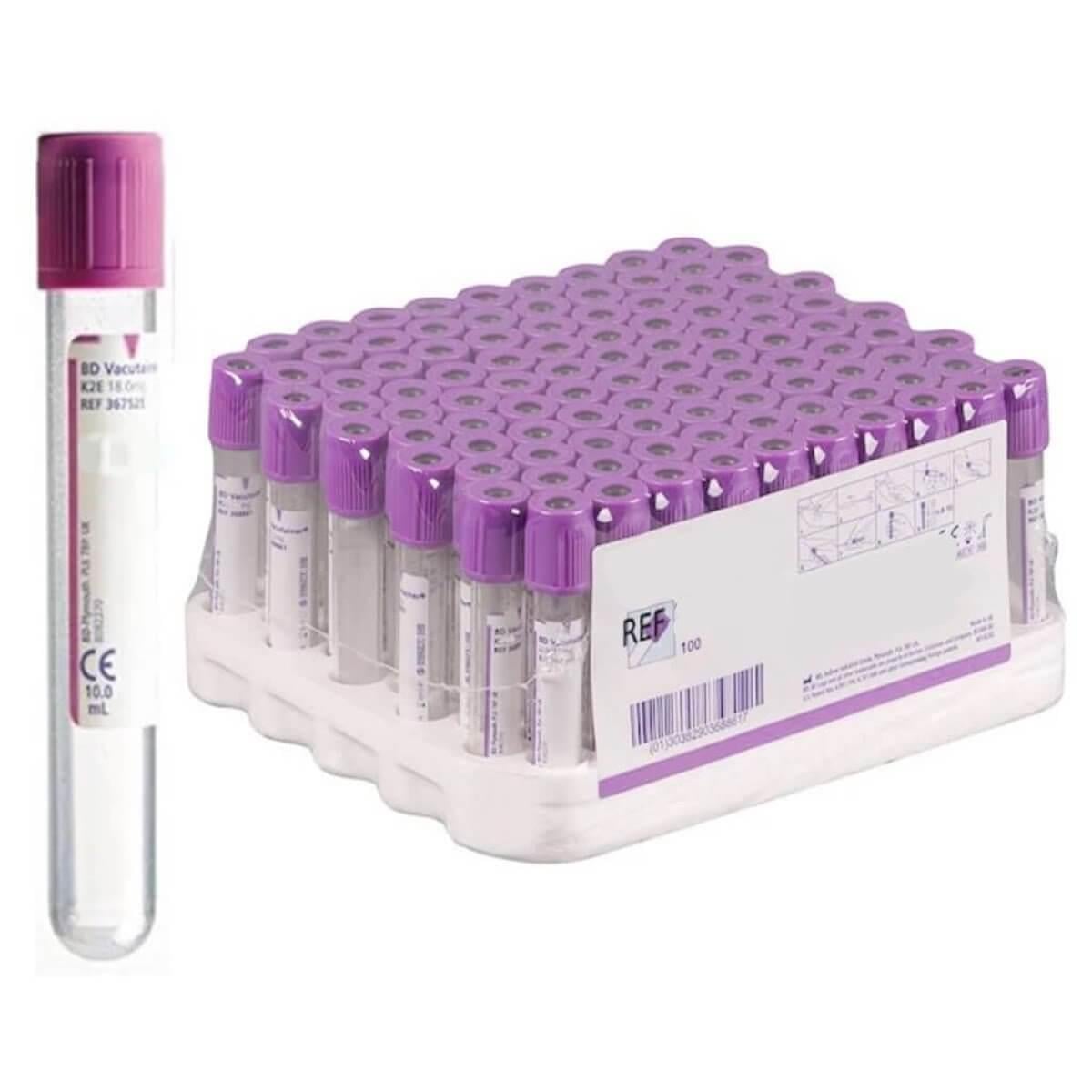 Vakumlu K2 Edtalı Tüp 2 ML Mor Kapak