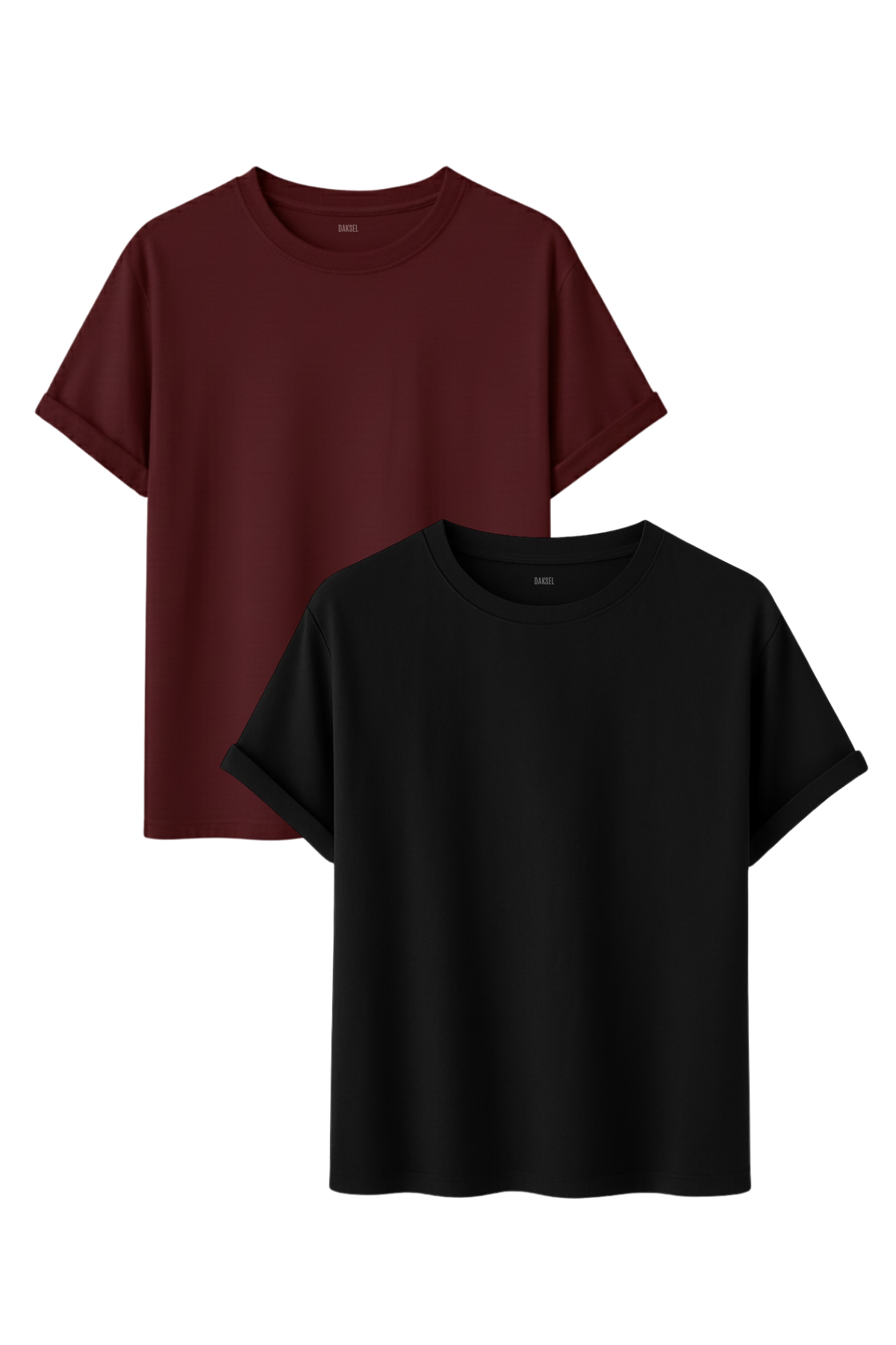 Premium Kadın 2'li Basic Tişört Seti - %100 Pamuklu ve Standart Kalıp