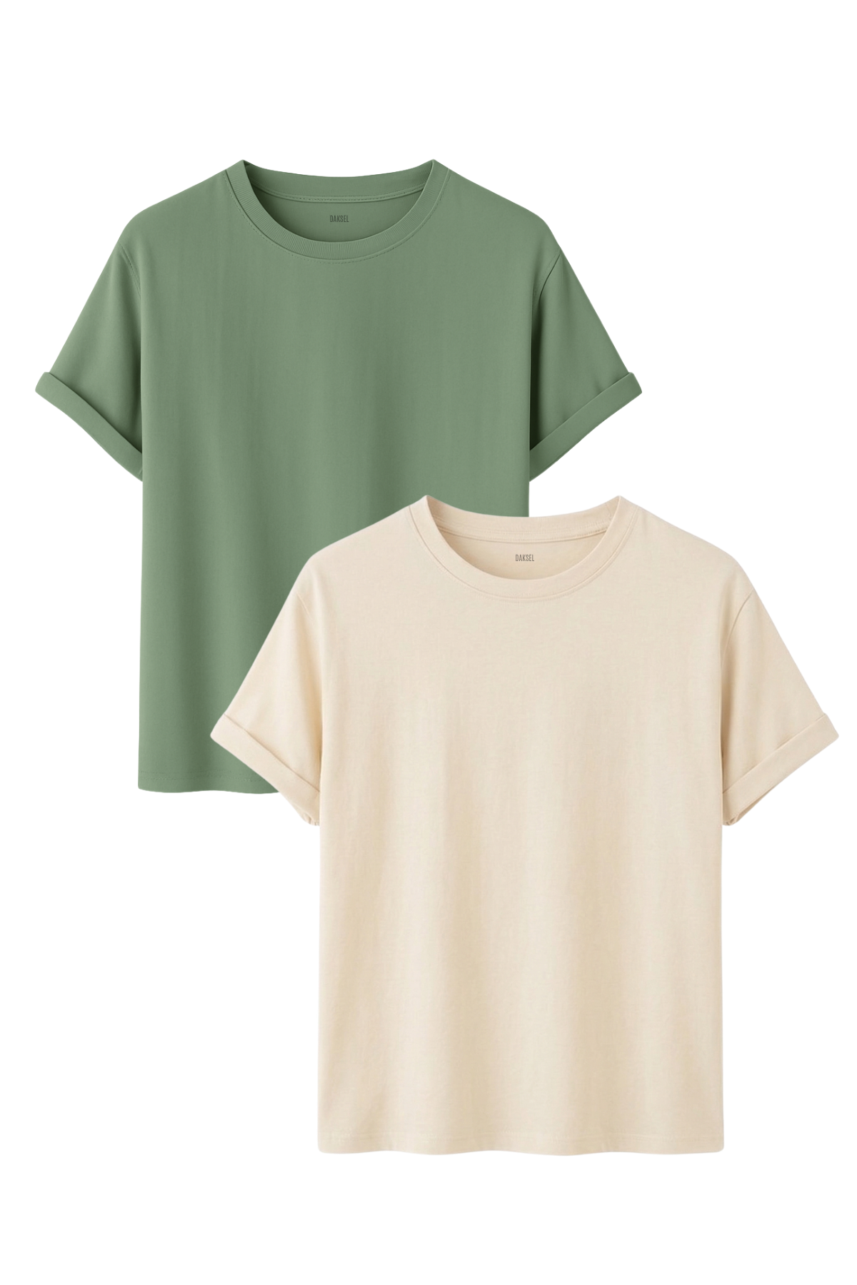 Premium Kadın 2'li Basic Tişört Seti - %100 Pamuklu ve Standart Kalıp