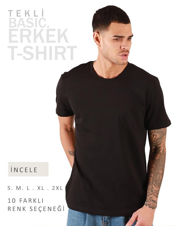 Erkek Basıc T-shirt