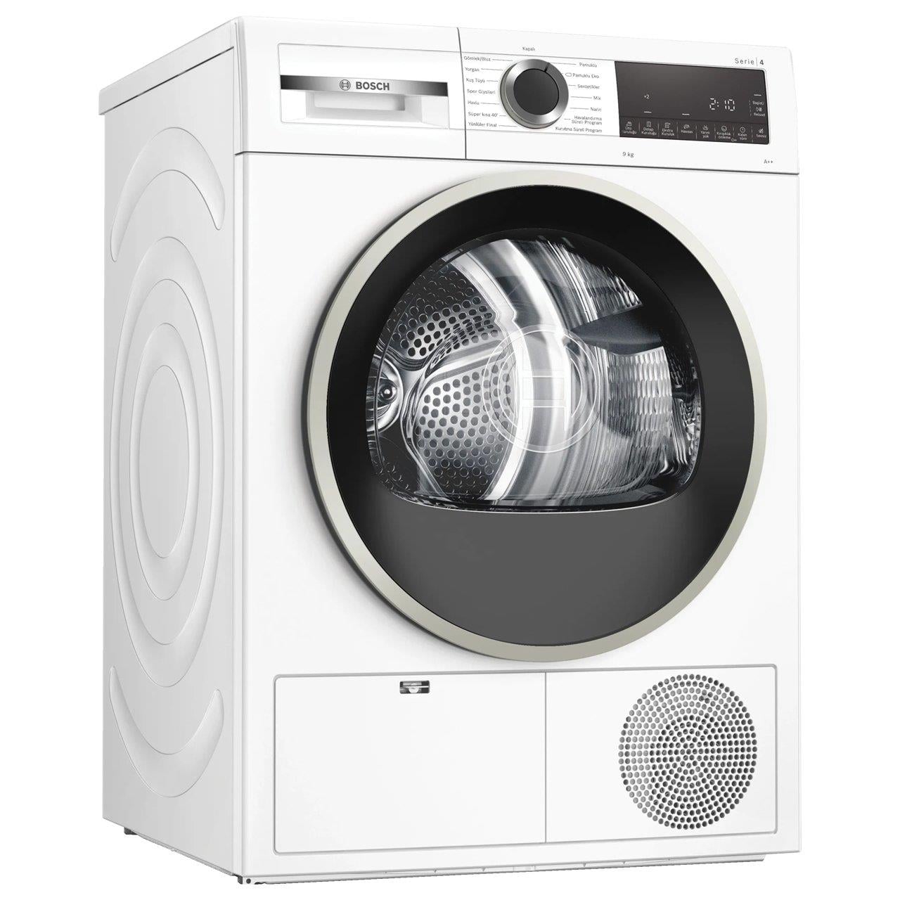 Bosch WQG24100TR Serie 4 A Enerji Sınıfı 9 Kg Isı Pompalı Kurutma Makinesi