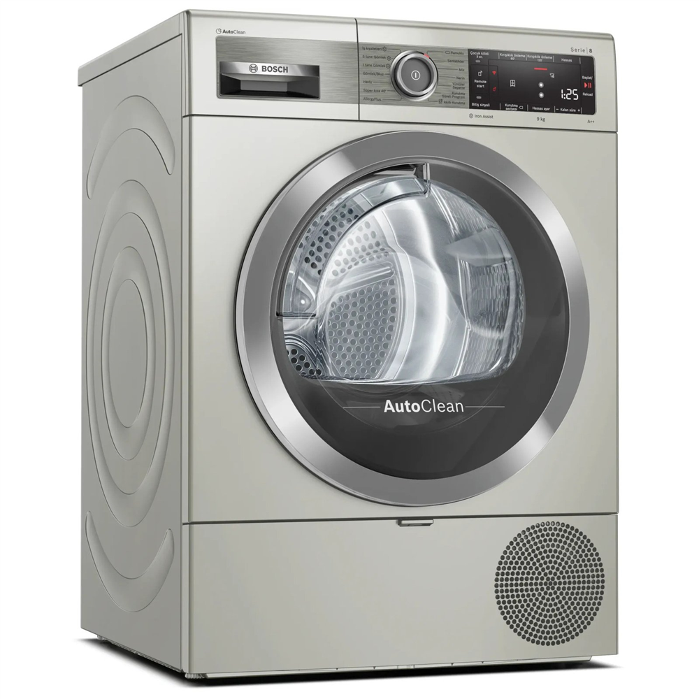 Bosch WTX87K8XTR Serie 8 E Enerji Sınıfı 9 Kg Isı Pompalı Çamaşır Kurutma Makinesi