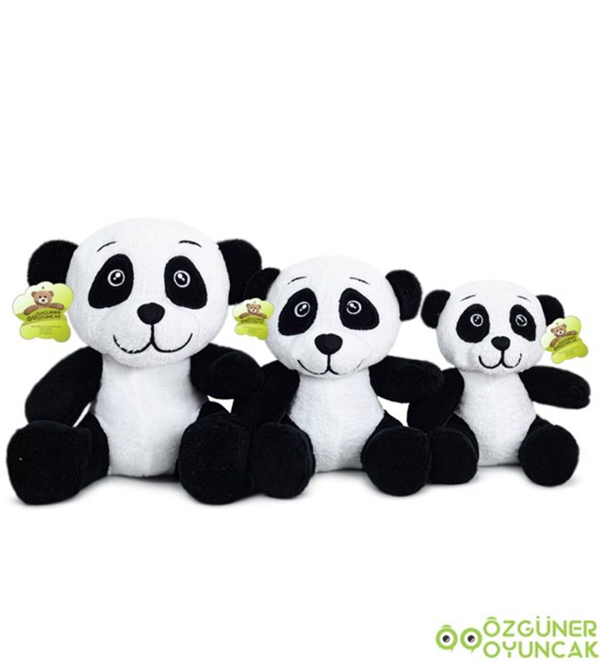 3'lü Sevimli Panda Ailesi