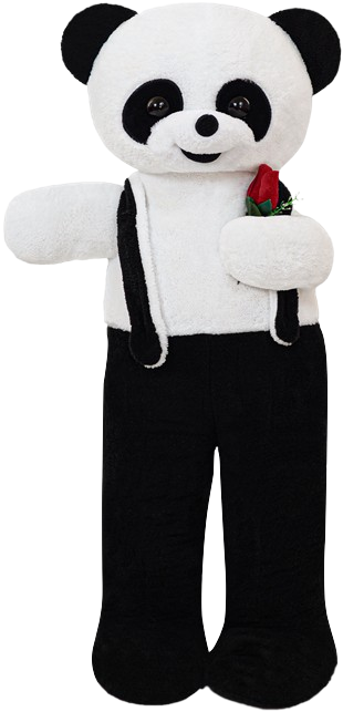 80 cm Çiçekli Tulumlu Ayıcık Kırmızı