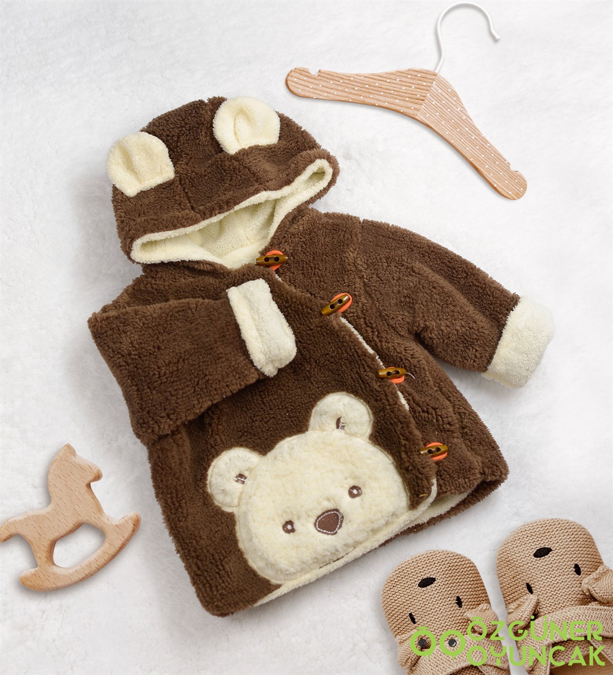 Sevimli Figürlü Peluş Bebek Ceketleri