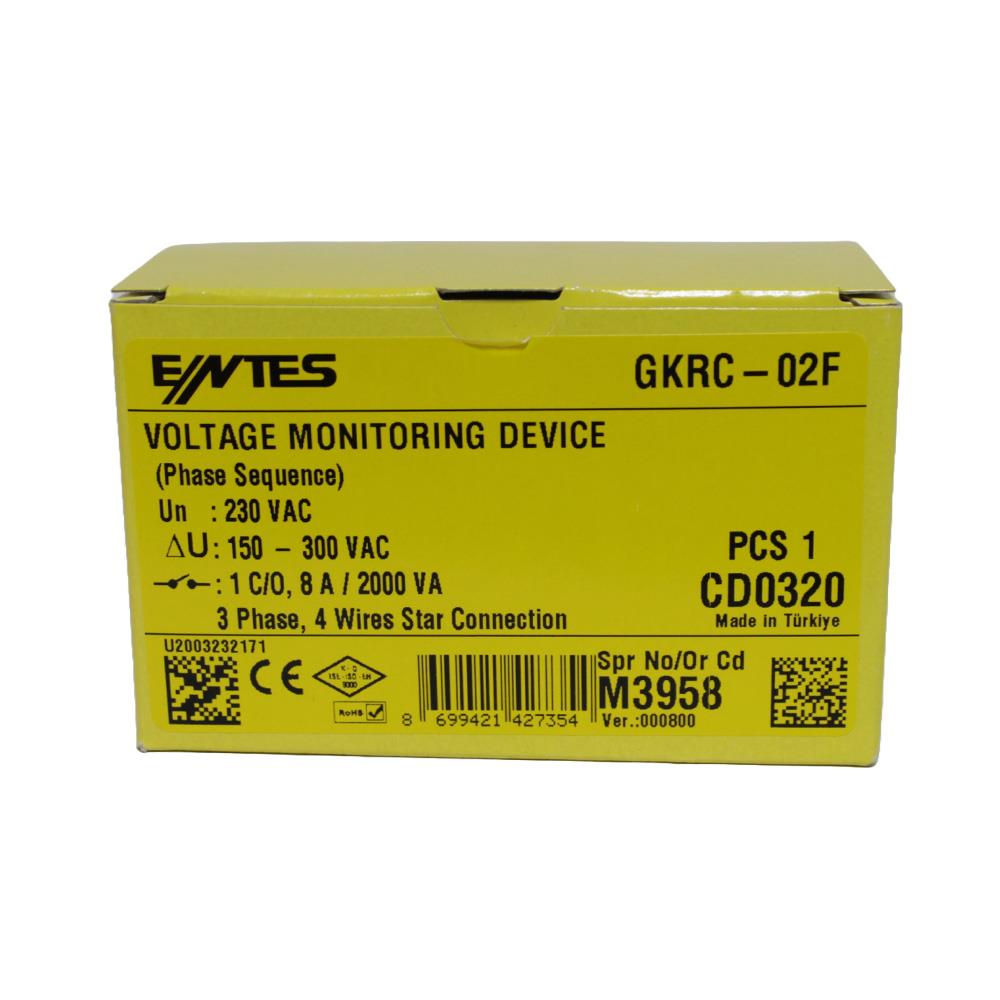 ENTES GKRC02F GERİLİM KORUMA RÖLESİ (M3958) Egetim Online