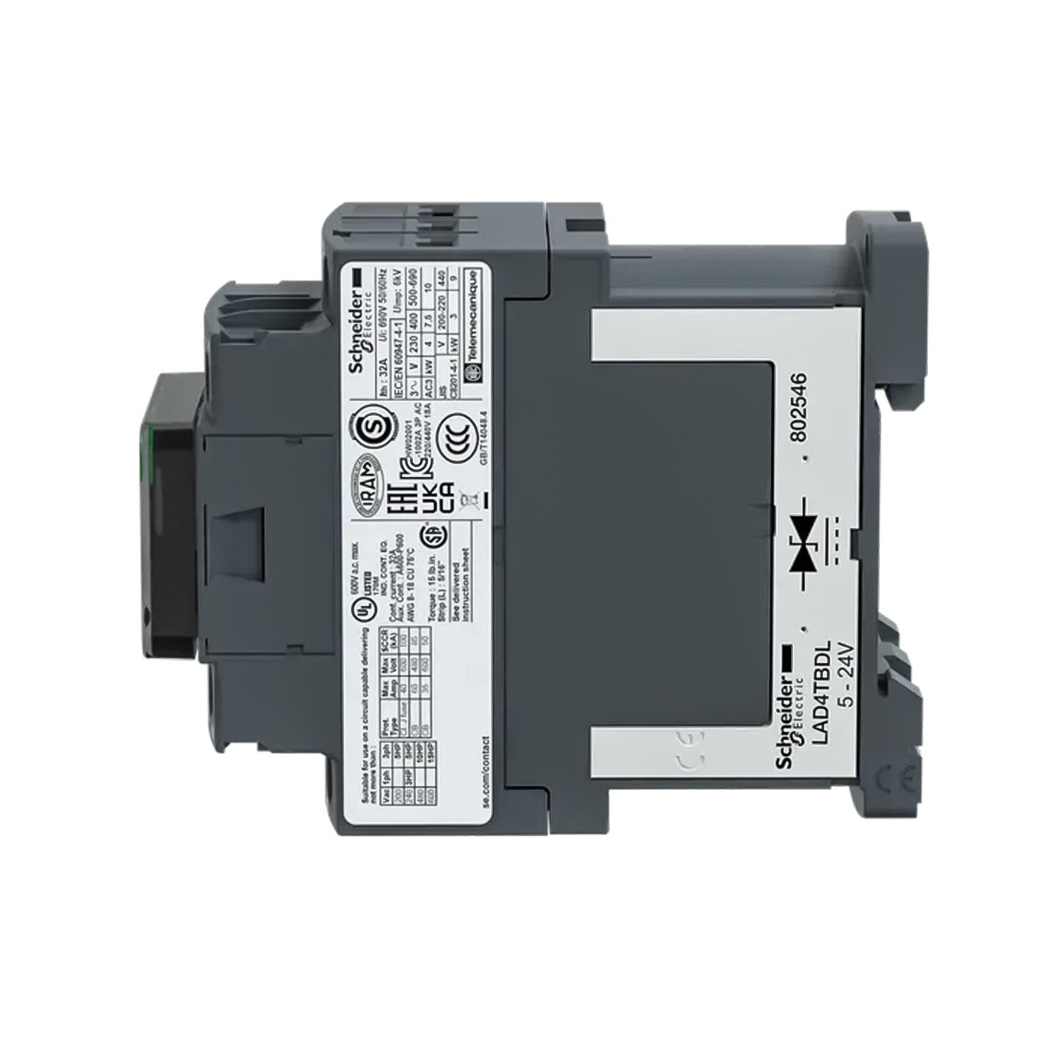 Schneider 18A 1NA+1NK 24V DC 50/60Hz 7,5kW Güç Kontaktörü