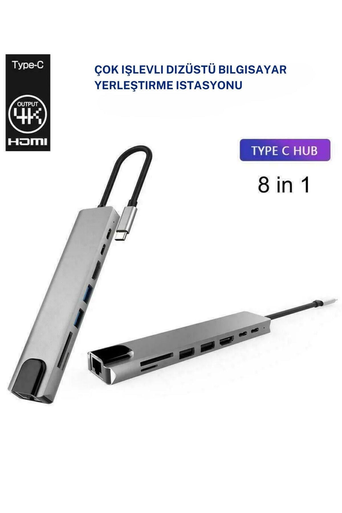 SONEX MacBook Pro/Air USB Type-C Hub – 8li Çevirici USB/HDMI/Micro SD