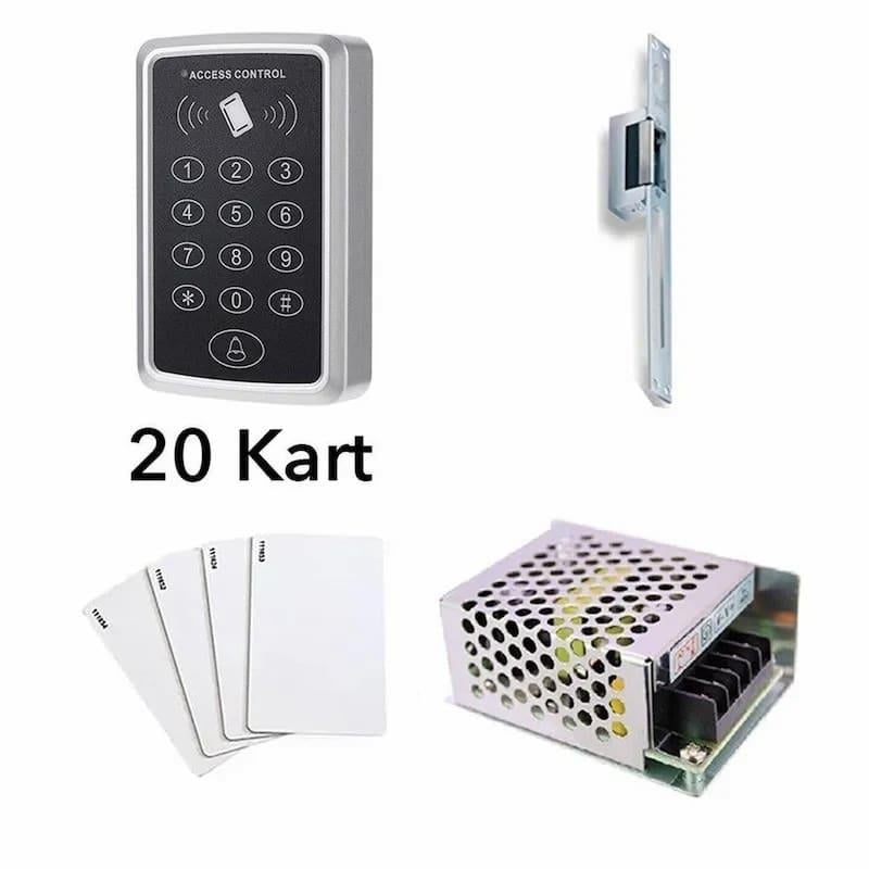 Sonex Şifreli Kapı Kilidi + İç Mekan Dil Kapı Kilidi + Adaptör + 20 Adet Proximity Kart