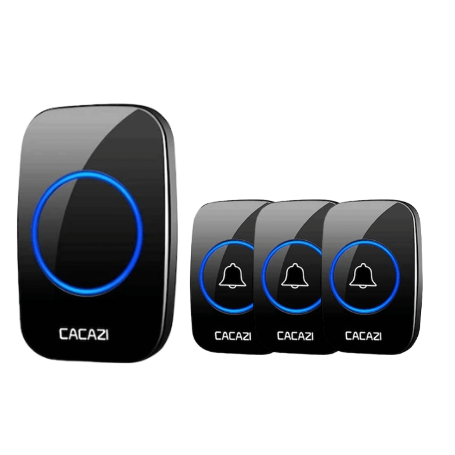 Cacazi Kablosuz Kapı Zili 1 Alıcı 3 Verici Buton