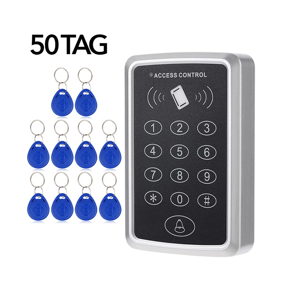 Rfid Şifreli Kapı Kilidi Geçiş Sistemi +50TAG