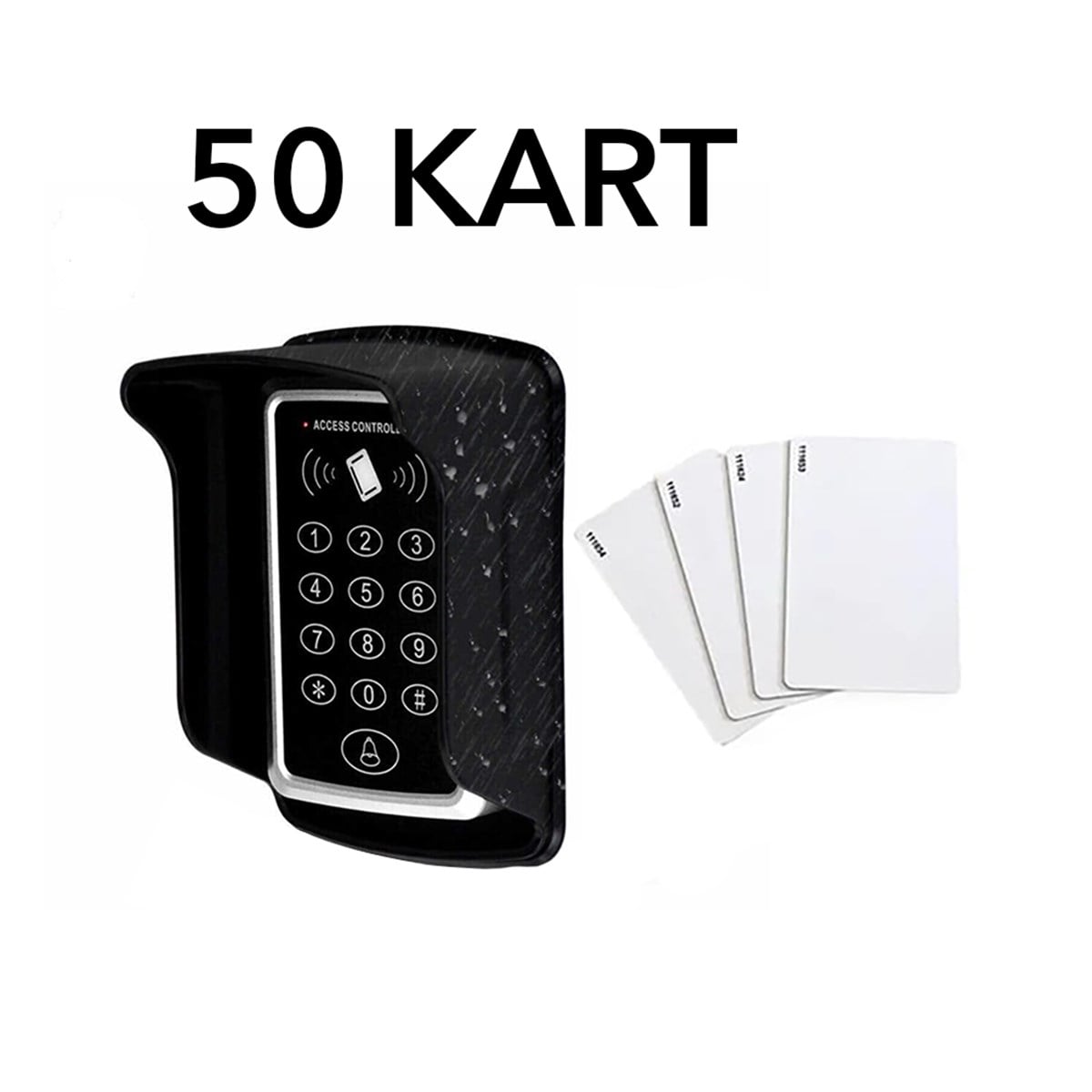 SU GEÇİRMEZ RFID Şifreli Kapı Kilidi  Kartlı Geçiş Kontrol Sistemi 50 Kart Koruyucu Kapak