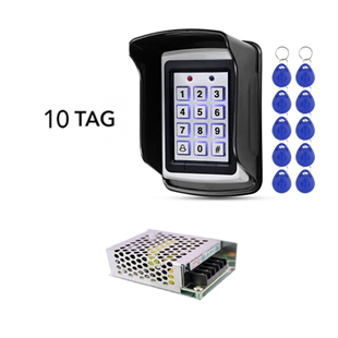 P200 -Rfid Şifreli Geçiş Kapı Kilidi  10 Tag Koruyucu Kapak Adaptör